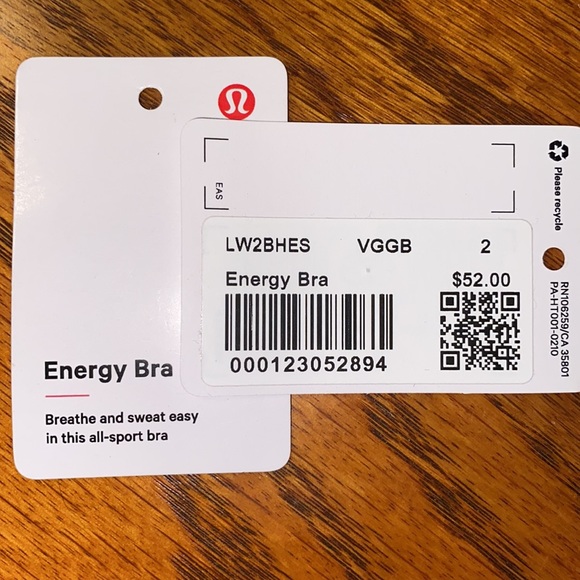 Lululemon Energy Bra — size 2 - Picture 3 of 3